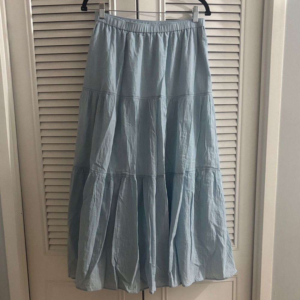 Uniqlo Sky Blue Maxi Skirt - Picture 4 of 4